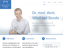 Tablet Screenshot of dr-benda.de